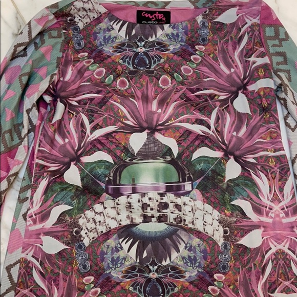 Custo Barcelona sz 2 long sleeve tunic- fab print - Picture 2 of 4